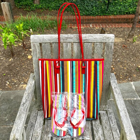 Lancôme Tote with Matching Flip Flops - Picture 1 of 12